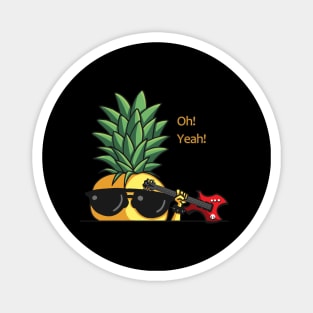 Heavy Metal Pineapple - Cute Funny Magnet